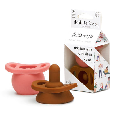 Pop & Go Pacifiers - Peach/Spice - Doddle & Co®