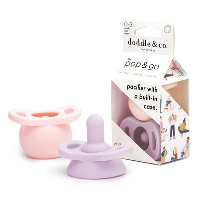 Pop & Go Pacifiers - Blush/Lilac - Doddle & Co®