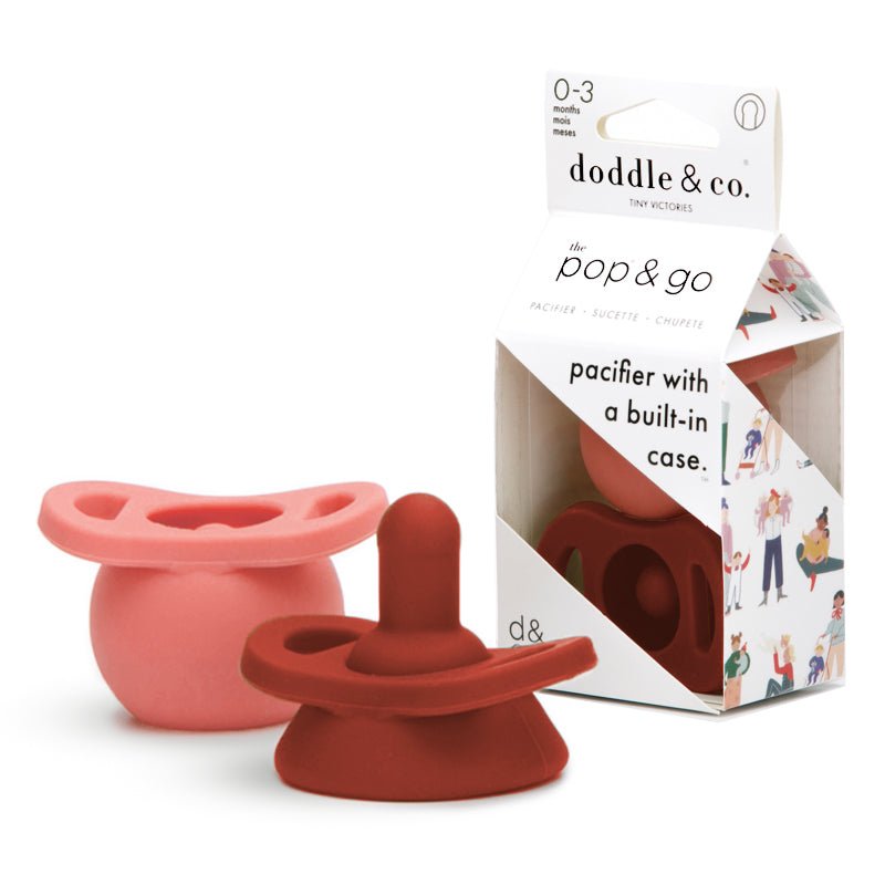 Pop & Go Pacifiers - Peach/Rust – Doddle & Co®